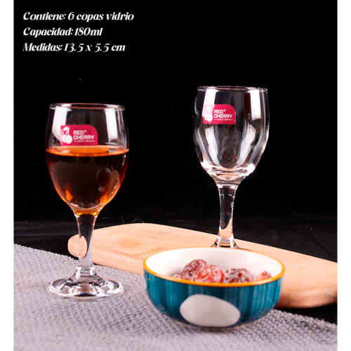 Copa de vino de vidrio G6113