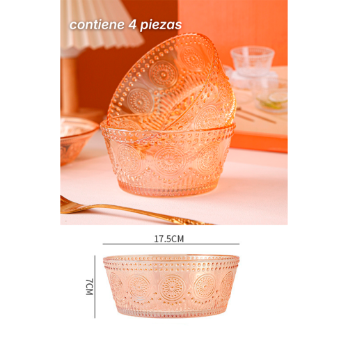 Cuencos de vidrio (Vaso de vidrio)  Q77701-4