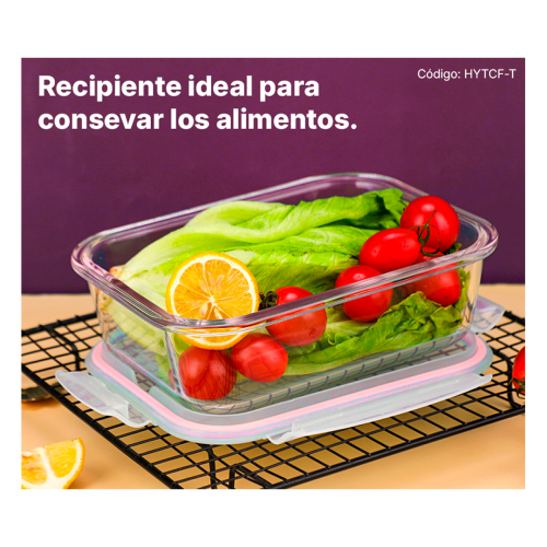 Juego de 3 recipientes de vidrio HYTCF-T  GPCF-T