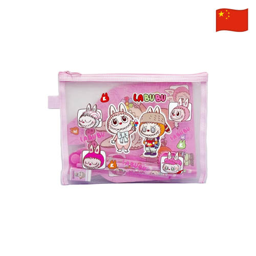 SET DE DIBUJO LABUBU COLOR ROSA