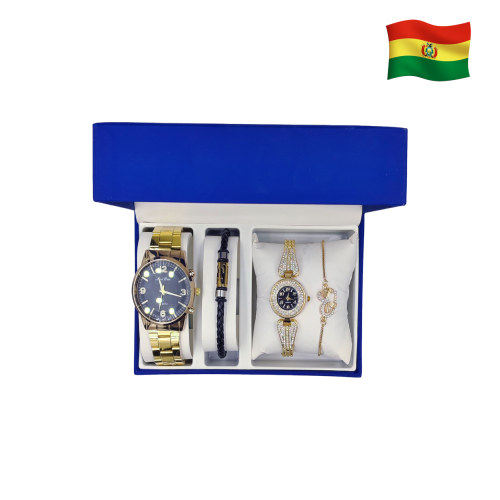 Reloj para varon y reloj de mujer mas su pulsera 815-2