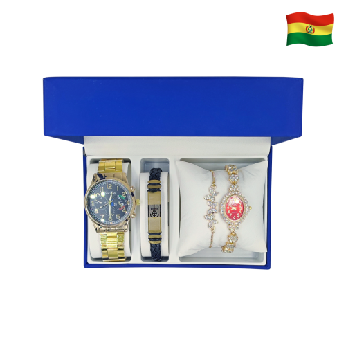 Reloj para varon y reloj de mujer mas su pulsera 815-2