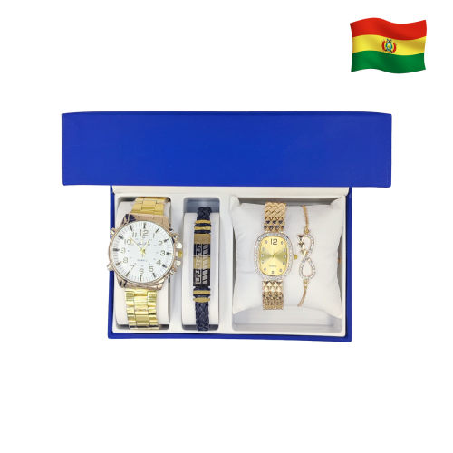 Reloj para varon y reloj de mujer mas su pulsera 815-1