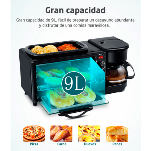 Máquina de desayuno 3 en 1,horno electrico multifuncional  SC-2006