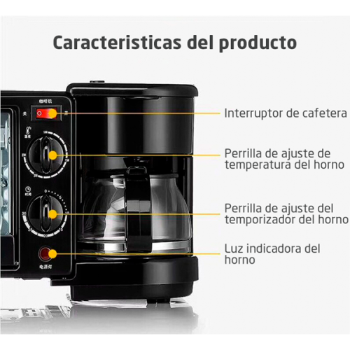 Máquina de desayuno 3 en 1,horno electrico multifuncional  SC-2006
