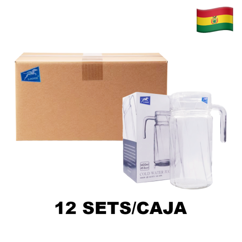 Jarra de vidrio  BMJ-192C (CAJA X 12SETS)