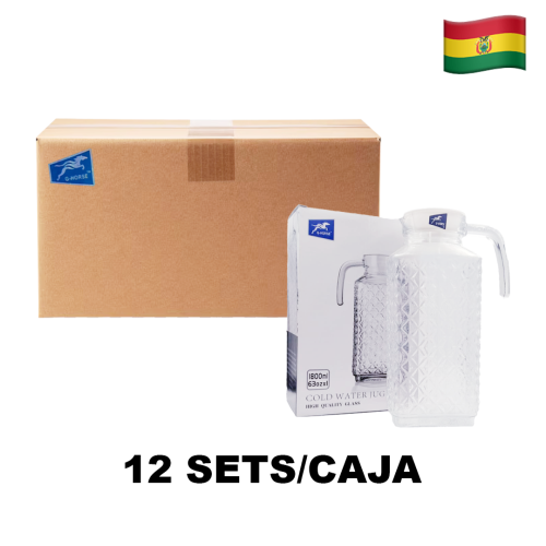 Jarra de vidrio  BMJLXH1800 (CAJA X 12SETS)