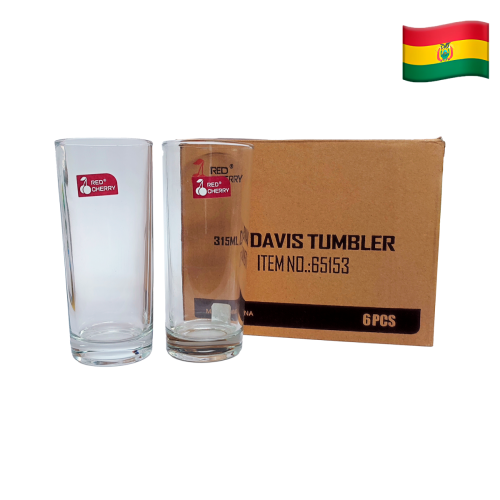 Set de 6 vasos de cristal    65153 RED CHERRY  (UNIDAD)