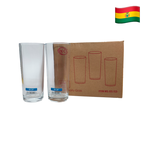 Set de 6 vasos de cristal    65153 JXCX (UNIDAD)