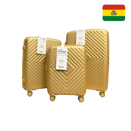 Set de 3 maletas de colores TR-0246 Dorado