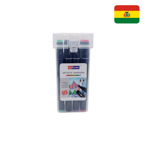 Set de 12 marcadores de bocetos de doble punta SG-759-12