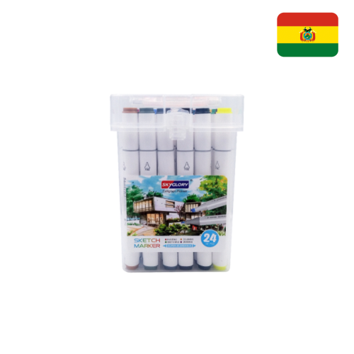 Set de 24 marcadores de bocetos de doble punta SG-752-24