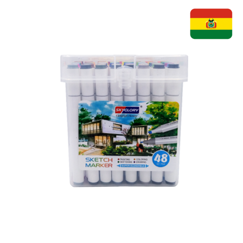 Set de 48 marcadores de bocetos de doble punta SG-752-48