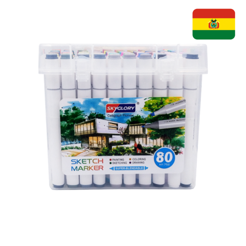 Set de 80 marcadores de bocetos de doble punta SG-752-80