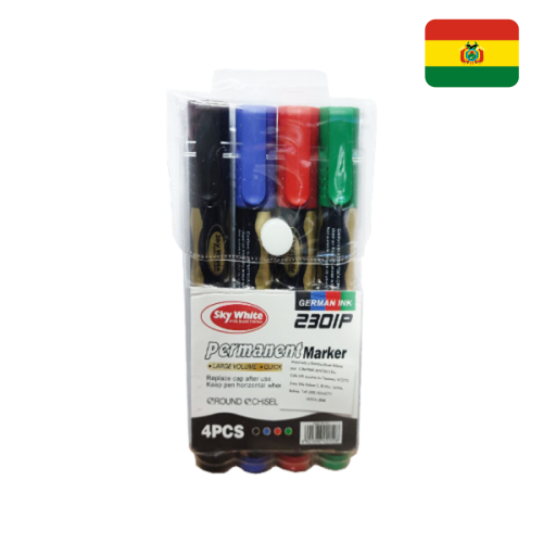 Set de 4 marcadores permanentes  SG-2301P-4PVC