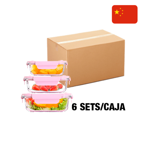 Juego de 3 recipientes de vidrio HYTCF-T  GPCF-T