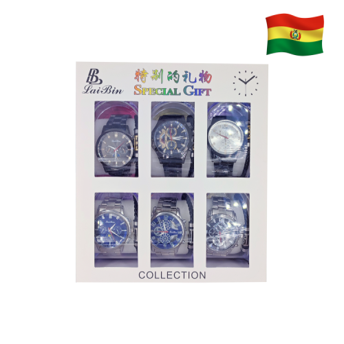 Colección de 6 relojes y 6 pulseras metalicas 19