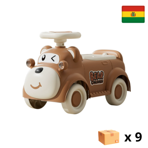 Coche de juguete deslizante para niños en forma de oso 619c (CAJA)