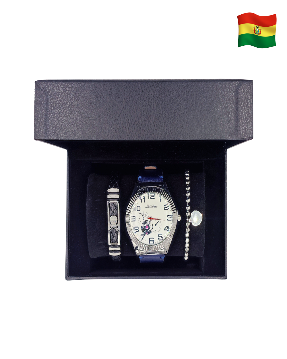 Reloj pulsera y manilla metalica 815-4