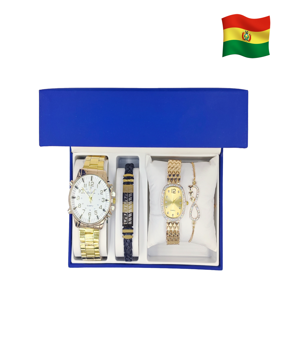 Reloj para varon y reloj de mujer mas su pulsera 815-1