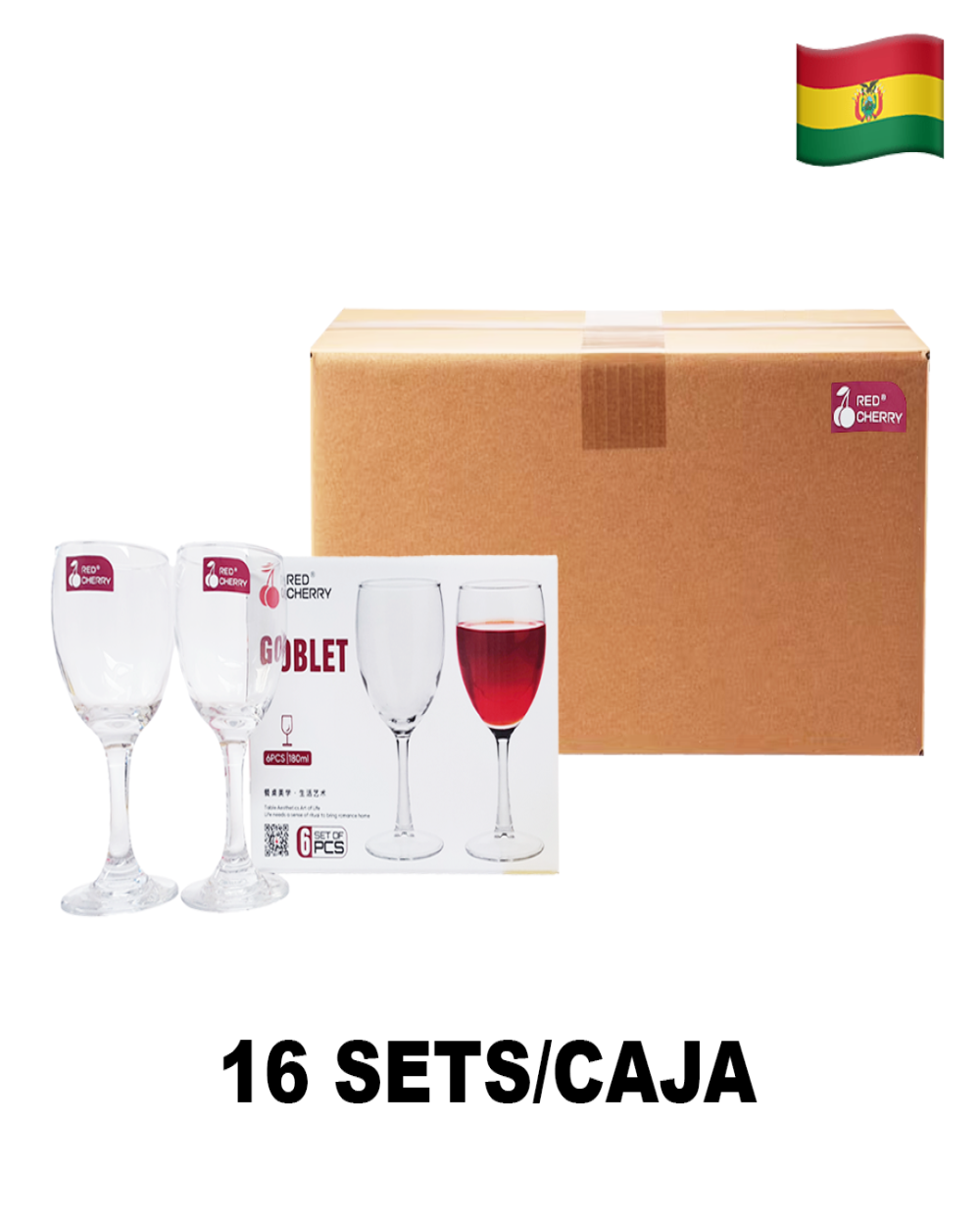 Copa de vino de vidrio G6113 (CAJA X 16SETS)