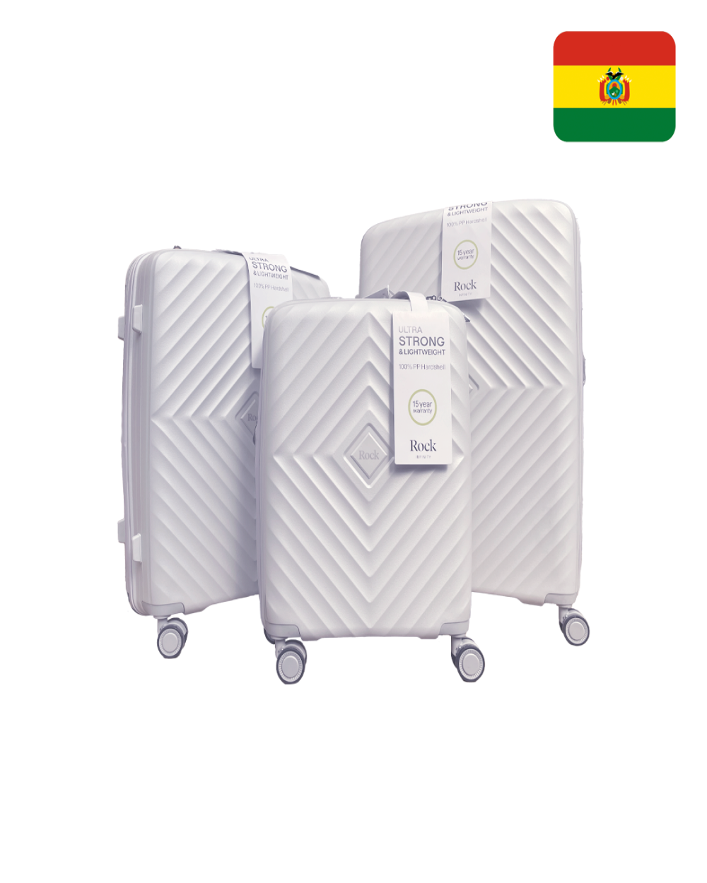 Set de 3 maletas de colores TR-0246 Blanco