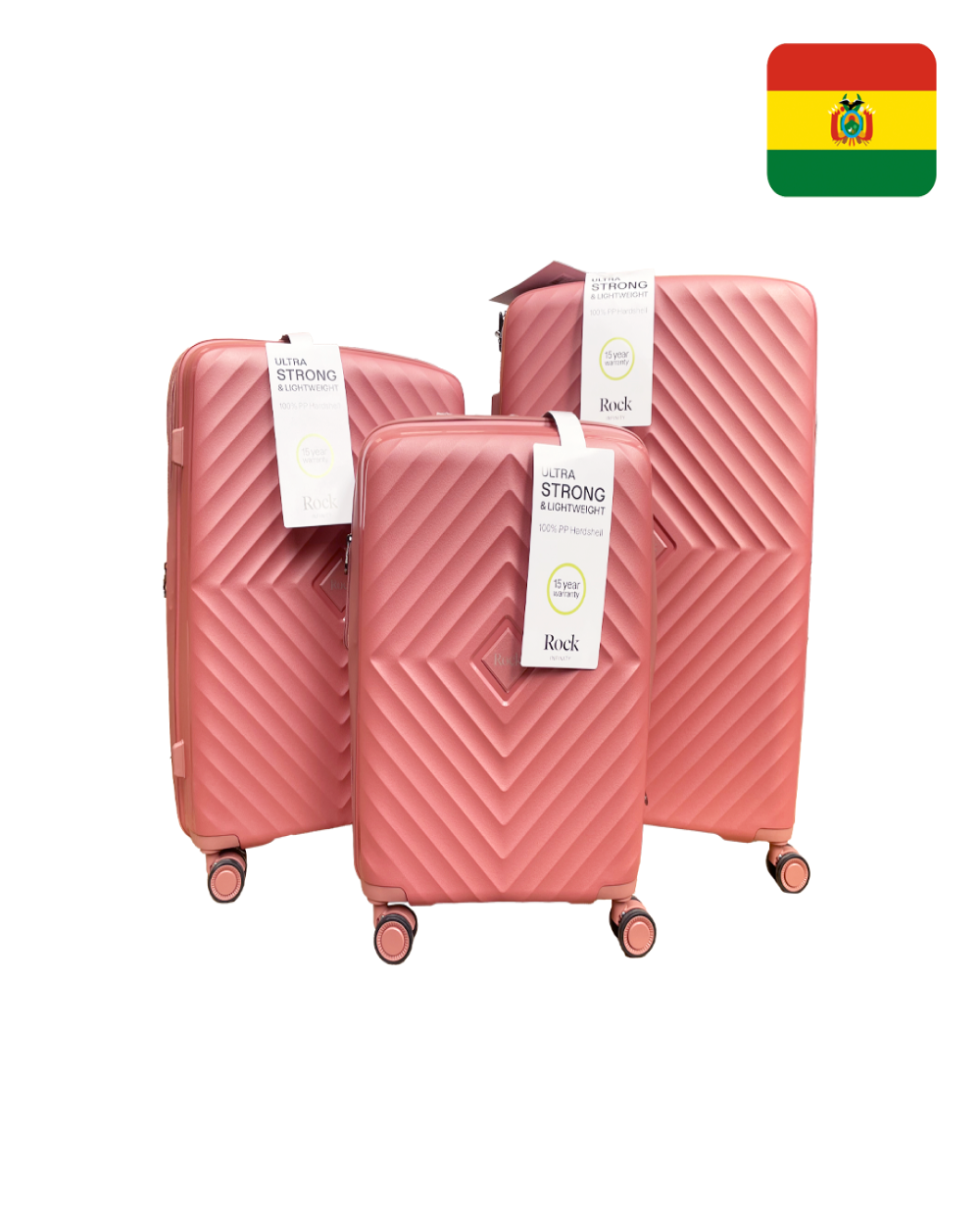 Set de 3 maletas de colores TR-0246 Rosado