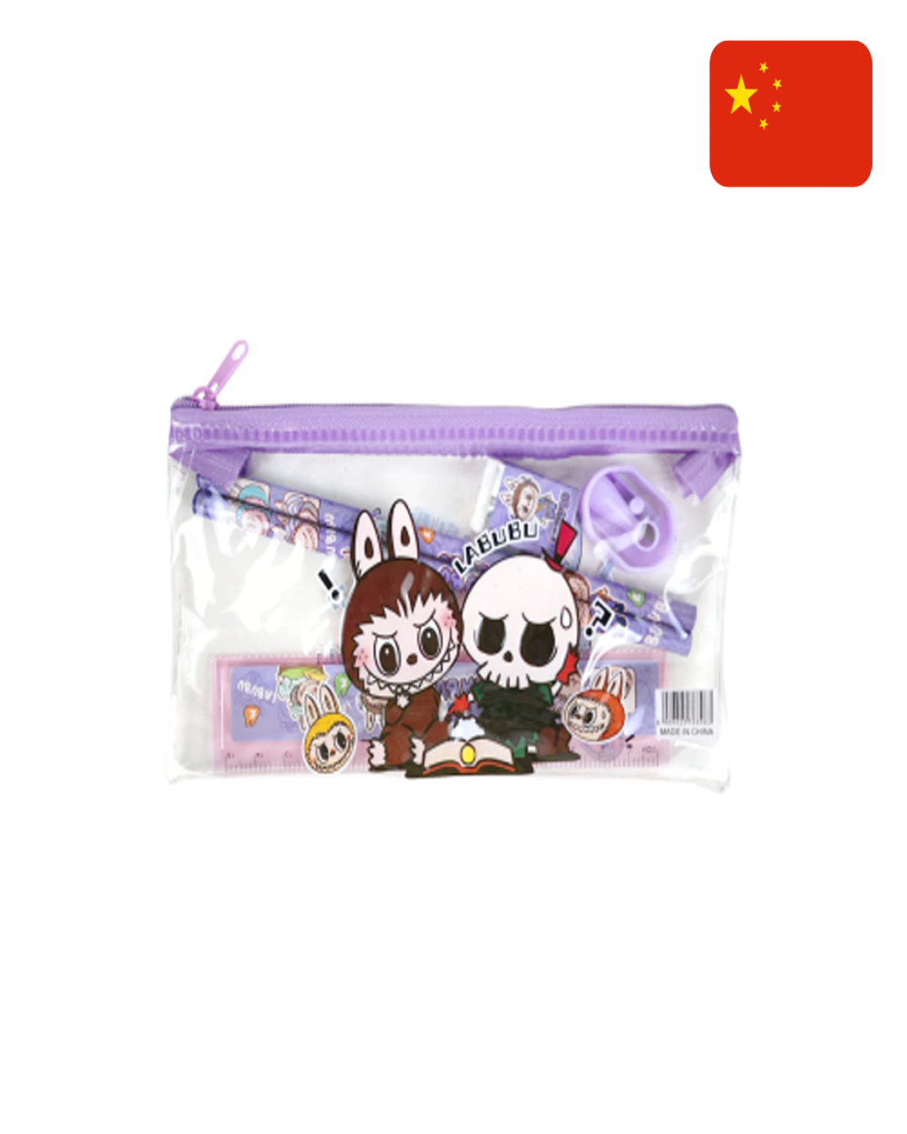 MINI SET DE DIBUJO LABUBU COLOR MORADO LBB-Eng-Lila