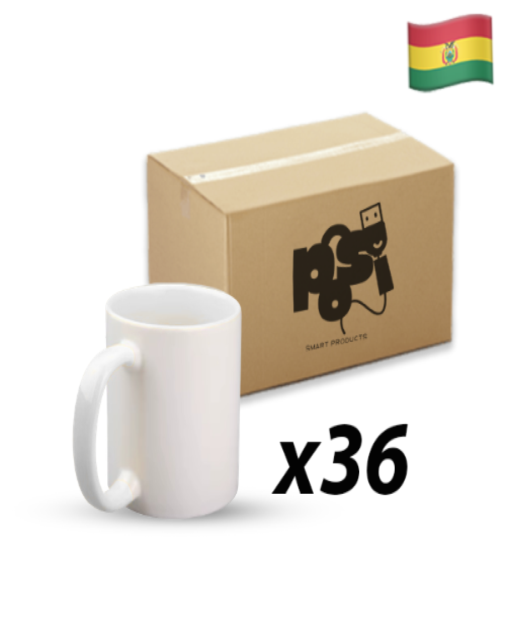 Tazas blancas de ceramica POSI 1ERAAA-BLANCO