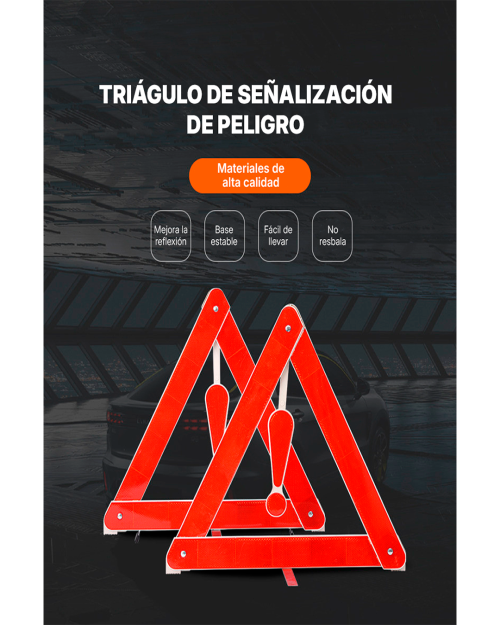 Triangulo de advertencia para señal de emergencia HZ-814D-7