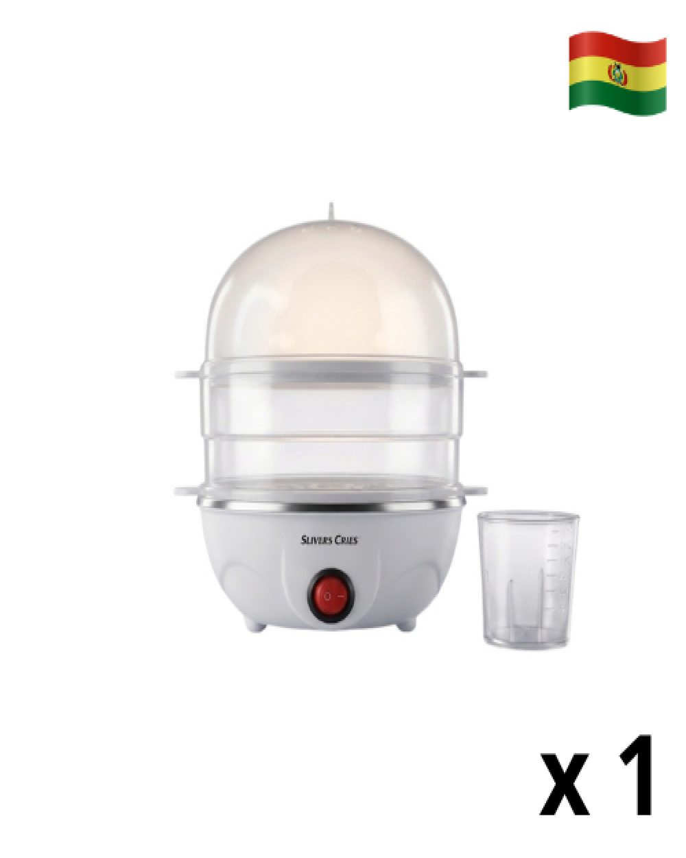 Mini vaporera para huevos electrica de 2 pisos SC-3102