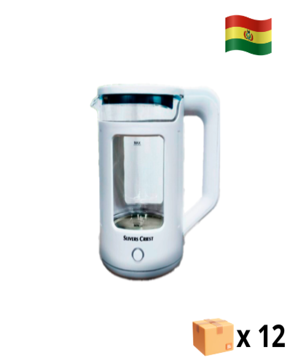 Hervidor eléctrico de 2 litros de vidrio SC-334.