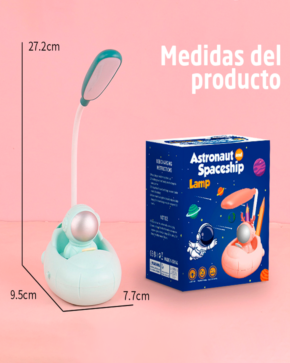 Lampara de escritorio led astronauta BY2210A
