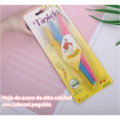 Perfilador de cejas 3pcs/set marca TINKLE XMD-04