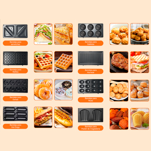 Sandwichera Sokany 8 en 1  SK-B140