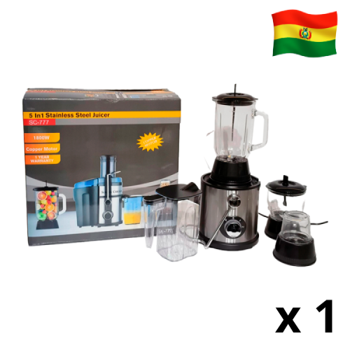 Set de 5 en 1  de 3 velocidades 1800W (extractor de jugo) SC-777
