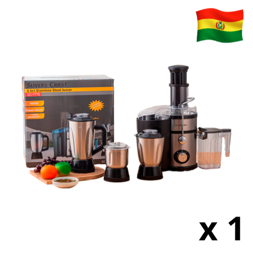 Set de 5 en 1 velocidades de 1800W (extractor de jugo) jarra de acero SC-777S