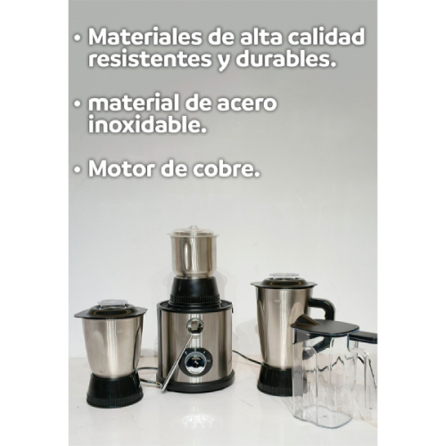 Set de 5 en 1 velocidades de 1800W (extractor de jugo) jarra de acero SC-777S